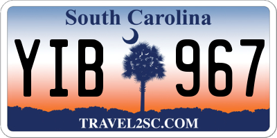 SC license plate YIB967
