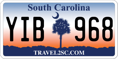 SC license plate YIB968