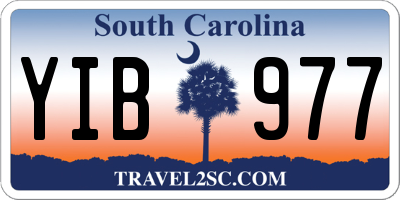SC license plate YIB977