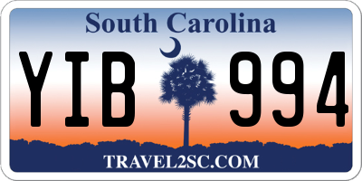 SC license plate YIB994