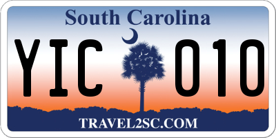 SC license plate YIC010