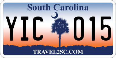 SC license plate YIC015