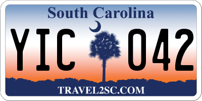 SC license plate YIC042