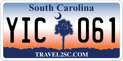 SC license plate YIC061