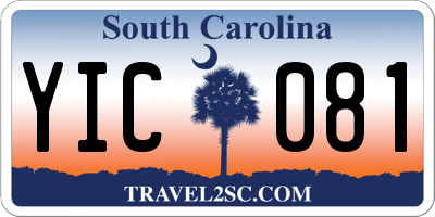 SC license plate YIC081
