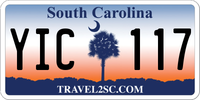 SC license plate YIC117