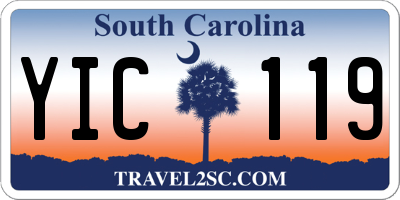 SC license plate YIC119
