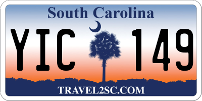 SC license plate YIC149
