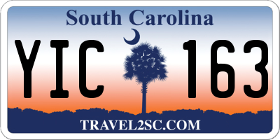 SC license plate YIC163