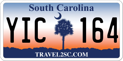 SC license plate YIC164