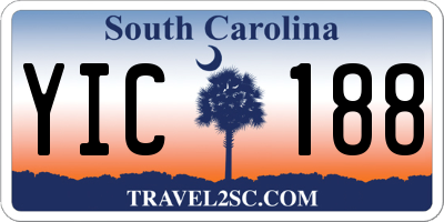 SC license plate YIC188