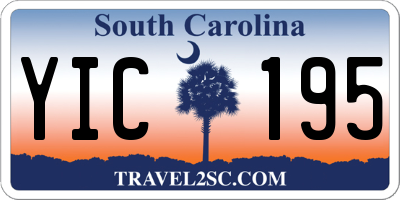 SC license plate YIC195