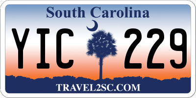 SC license plate YIC229