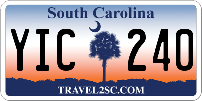 SC license plate YIC240
