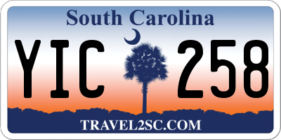 SC license plate YIC258