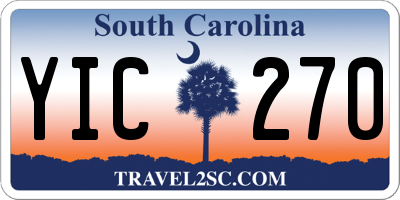 SC license plate YIC270