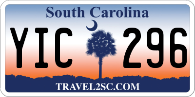 SC license plate YIC296