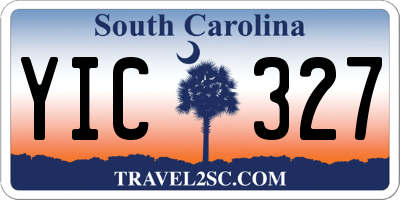 SC license plate YIC327