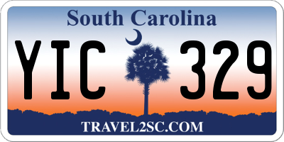 SC license plate YIC329
