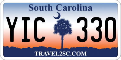 SC license plate YIC330