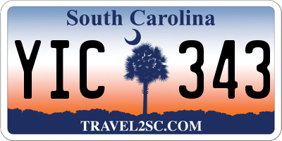 SC license plate YIC343