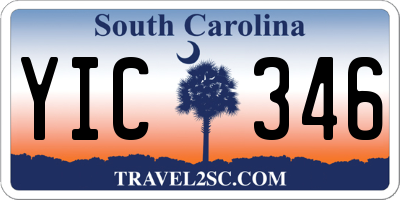 SC license plate YIC346