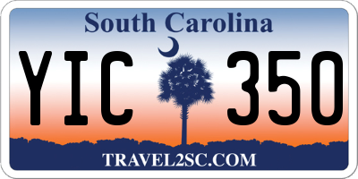 SC license plate YIC350