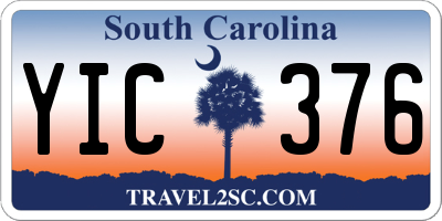 SC license plate YIC376