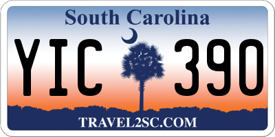 SC license plate YIC390