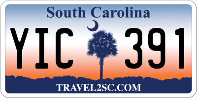 SC license plate YIC391