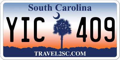 SC license plate YIC409