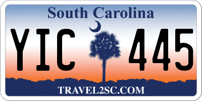 SC license plate YIC445