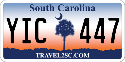 SC license plate YIC447
