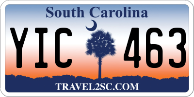 SC license plate YIC463