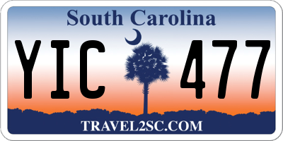 SC license plate YIC477
