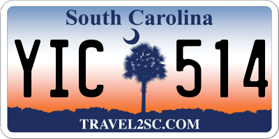 SC license plate YIC514