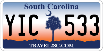 SC license plate YIC533