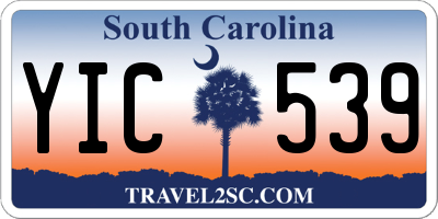 SC license plate YIC539