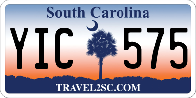 SC license plate YIC575