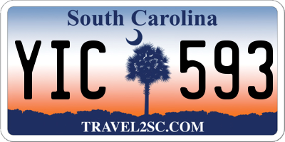 SC license plate YIC593