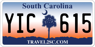 SC license plate YIC615