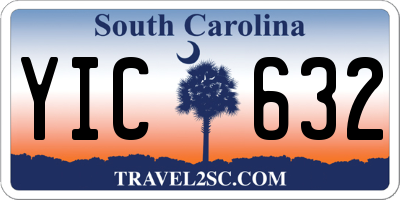 SC license plate YIC632