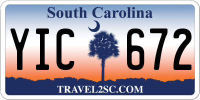 SC license plate YIC672