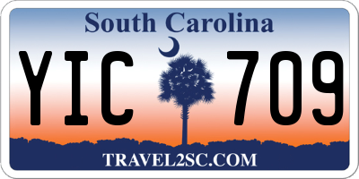 SC license plate YIC709