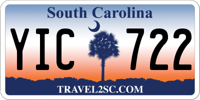 SC license plate YIC722
