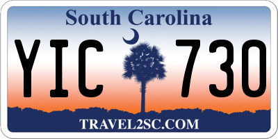 SC license plate YIC730