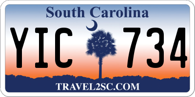 SC license plate YIC734