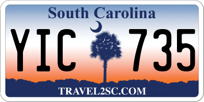SC license plate YIC735