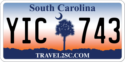 SC license plate YIC743