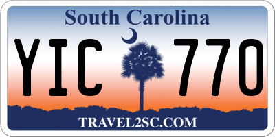 SC license plate YIC770